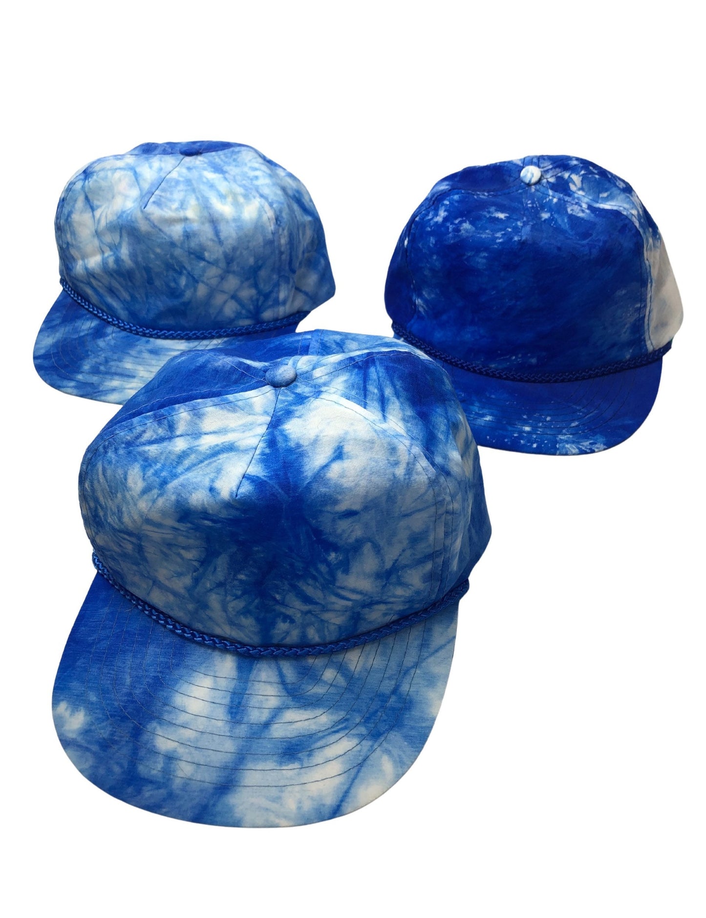 Vintage 80’s Blue TIE DYE Adjustable Dad Hat One Size Fits All
