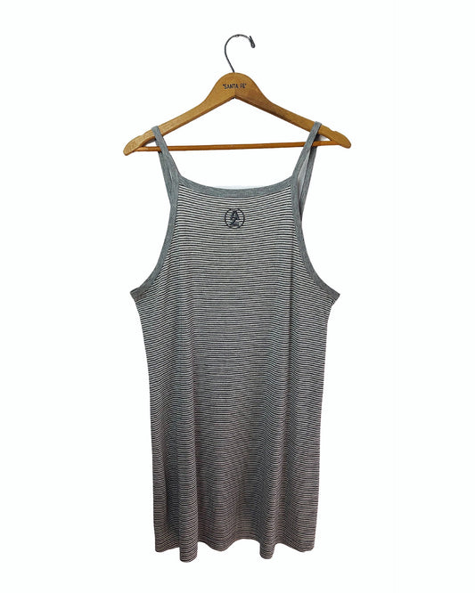 90’s ARIZONA Jeans Gray Striped Grunge Casual Cotton Dress Size Medium