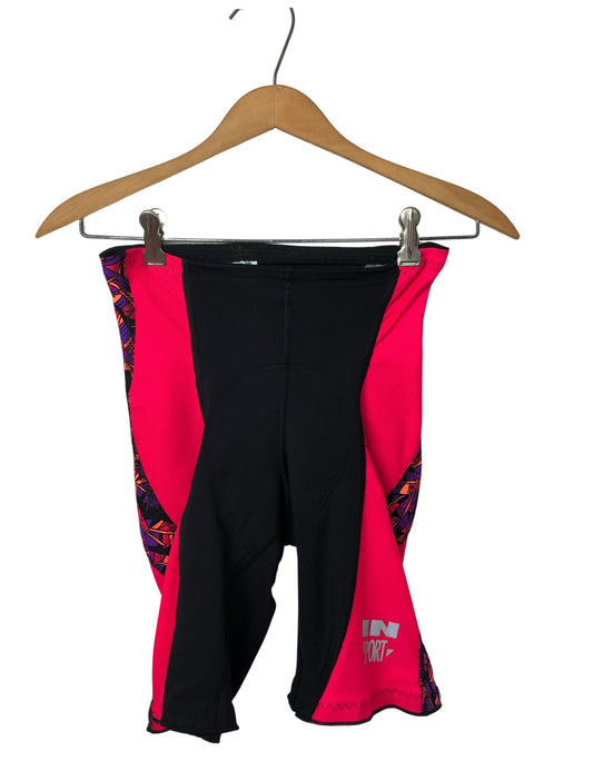 90’s Neon Geometric Athletic Padded Bike Shorts Size Small