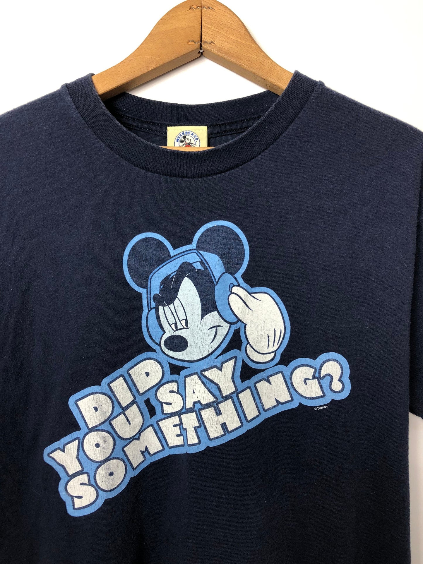 90’s Mickey Mouse ‘Did You Say Something?’ Badass Beats Mickey Disney T-shirt Size Small