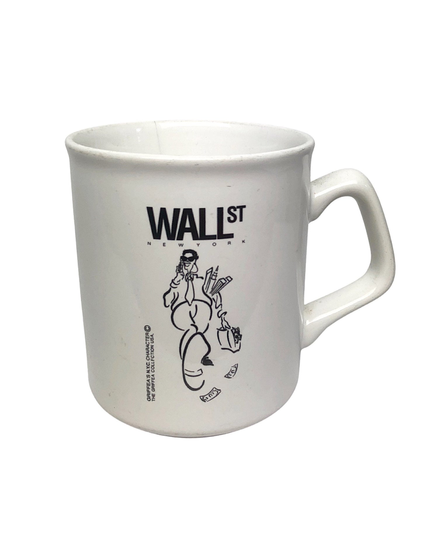 Vintage 90’s WALL STREET Businessman Griffea’s NYC Characters Rare Collectible New York Neighborhood Coffee Mug