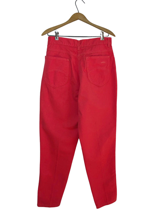 Vintage 90’s Chic Jeans Salmon Pink High Waist Tapered Leg Jeans Size 12