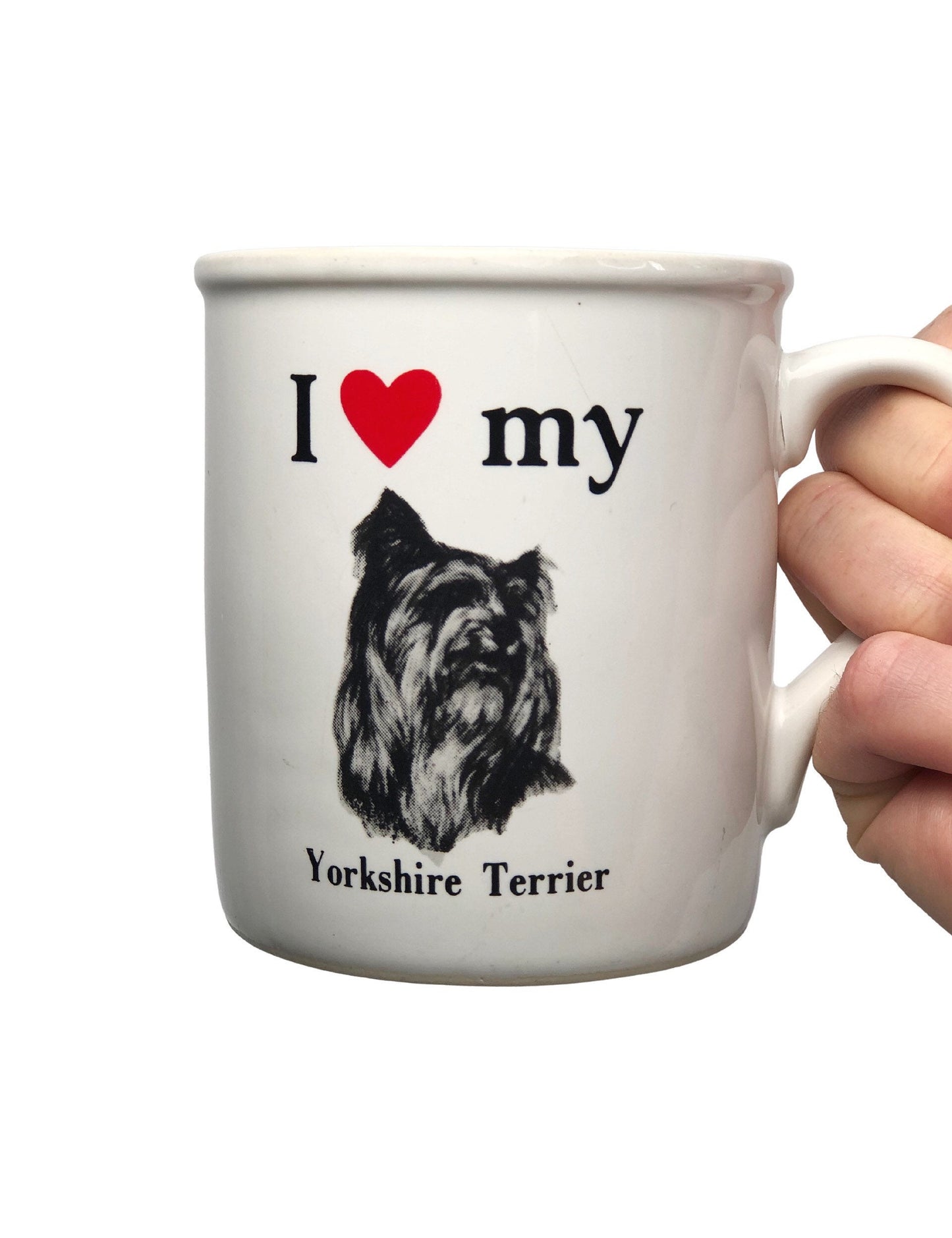 80’s I Love my Yorkshire Terrier Papel Dog Mug