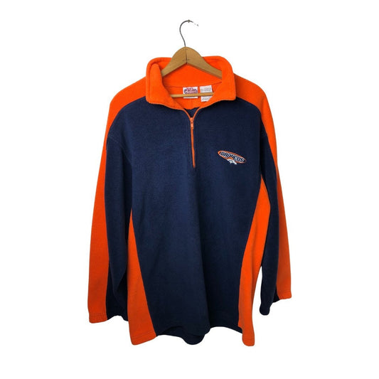 1998 Denver Broncos NFL Football 1/4 Zip Fleece Pullover Size Large