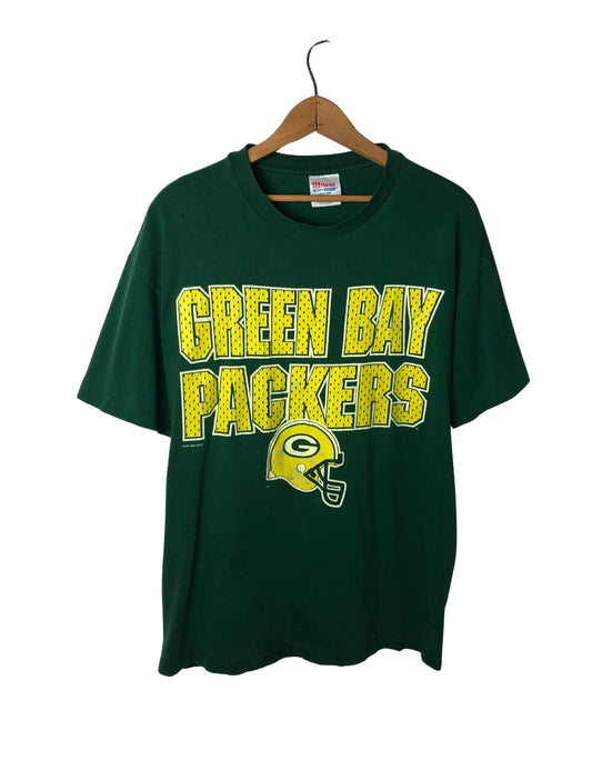 Vintage 1996 Green Bay Packers Football Super Soft 100% Cotton Hanes T-shirt Size Large