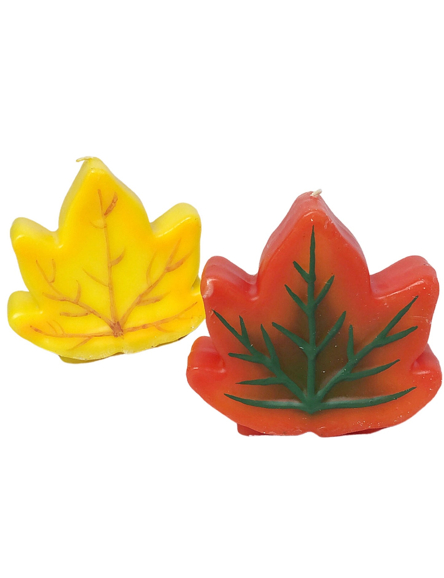 Vintage 90’s Fall Leaves Maple Leaf Shaped Candles 4” x 4”