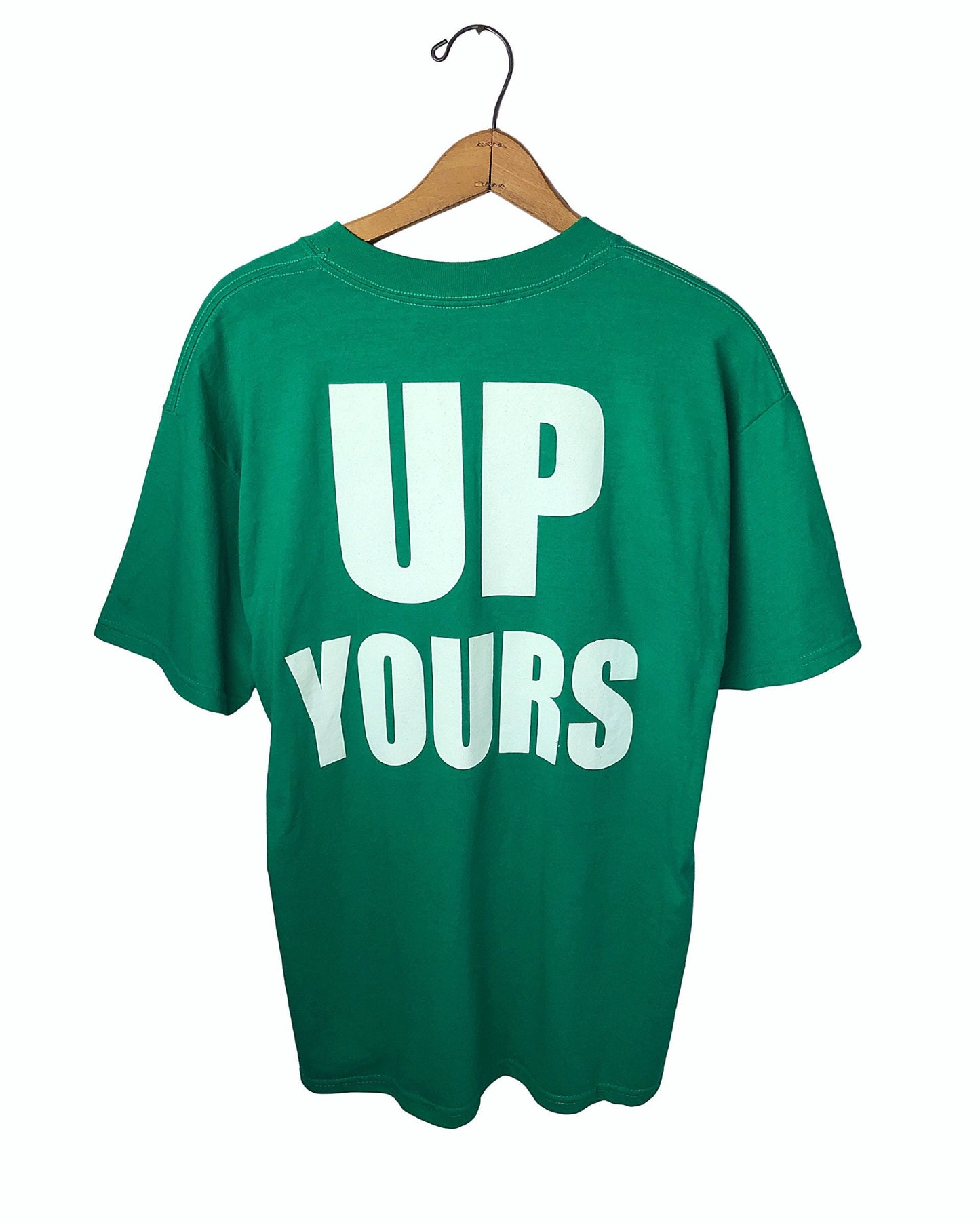 Vintage Whazzz..UP YOURS! Funny 90’s Commercial Budweiser x 7UP Gildan T-shirt Size Large DEADSTOCK