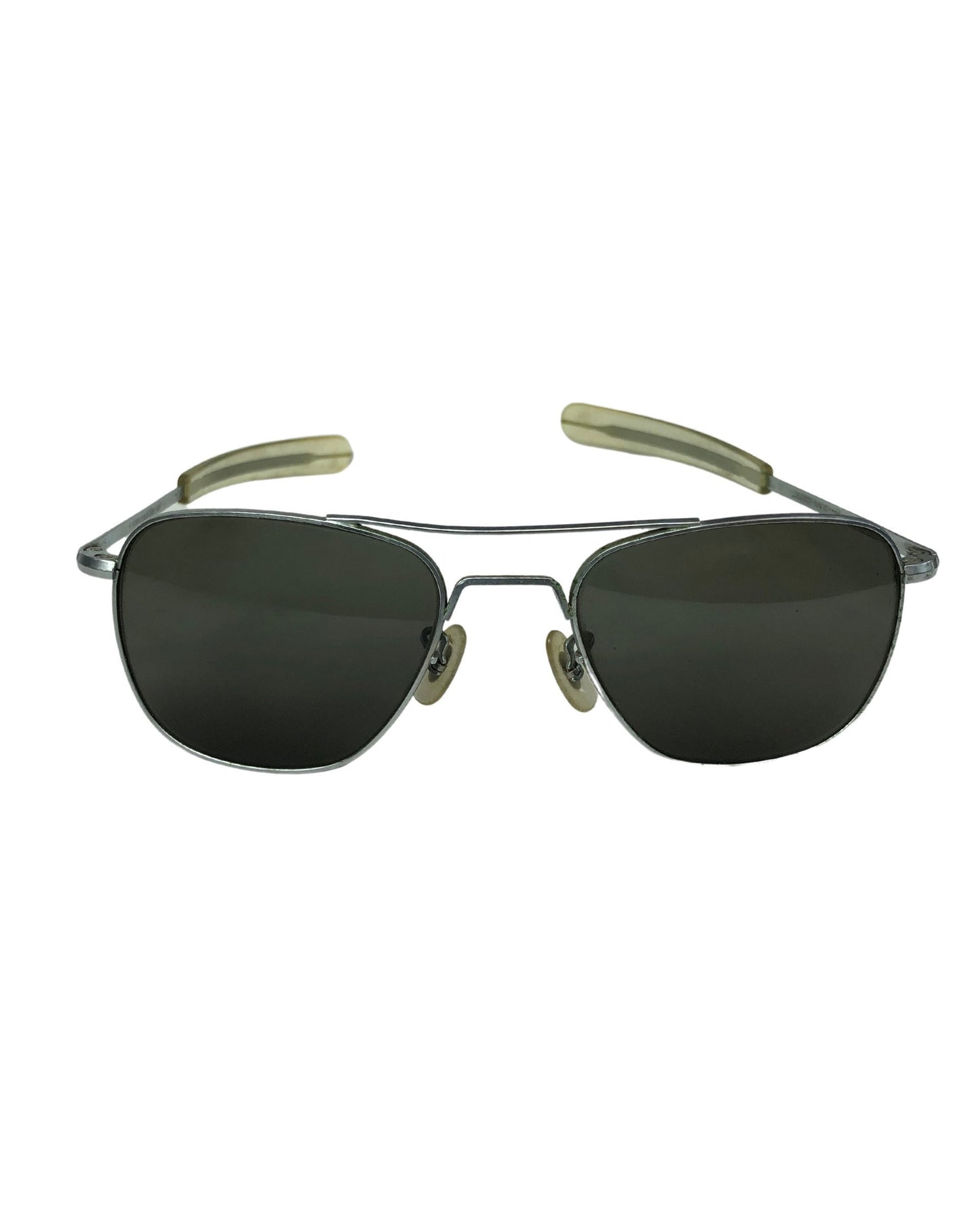 Vintage 1970’s Randolph Engineering Military Silver Aviator Sunglasses