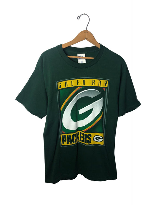 Vintage 90’s Green Bay Packers Pro Player Football 100% Cotton T-Shirt Size Large