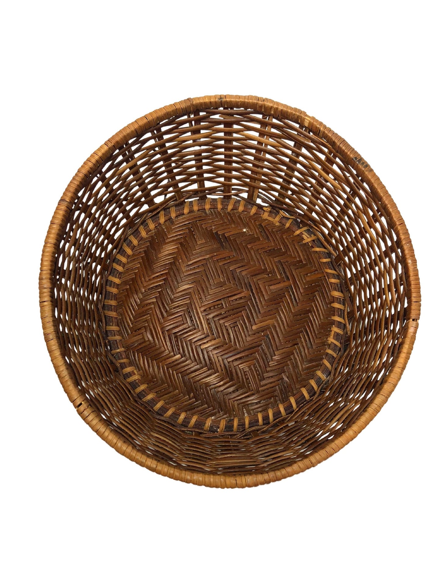 Vintage 80’s Woven Wall Catchall Basket 9” W x 9” H x 3” D