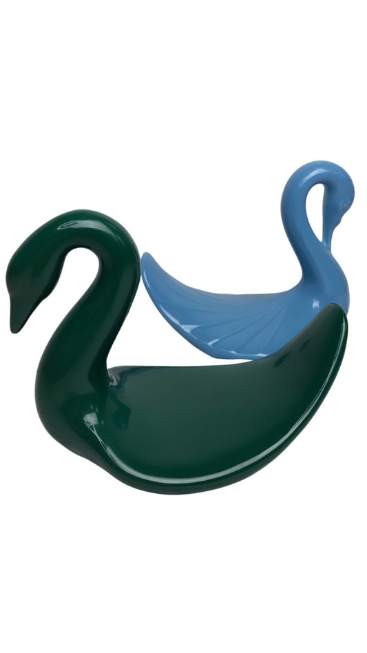 Vintage 80’s Ceramic Swan Bathroom Soap Towel Dish Holder