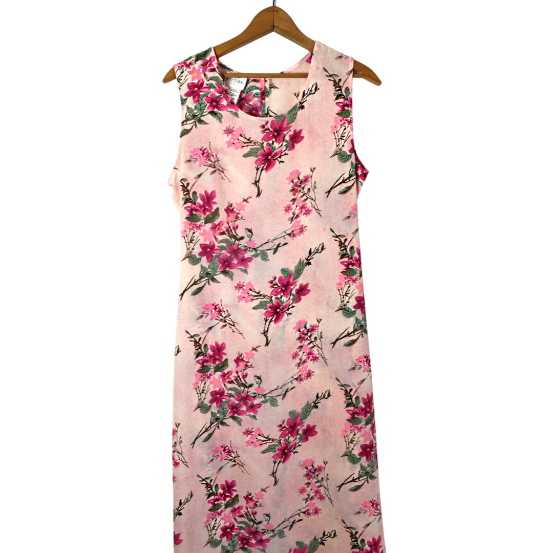 90’s CHERRY BLOSSOM Grunge Floral MAXI Sundress Size 12