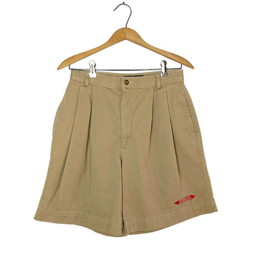 90’s Wisconsin BADGERS University of Wisconsin Collegiate 7” Pleated Khaki Shorts Size 6