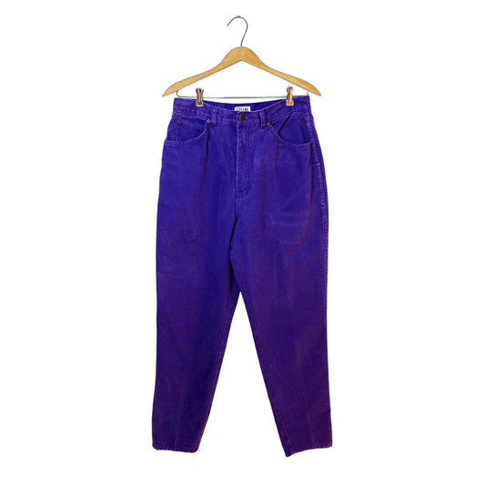 Wms Vintage 80’s Deep Purple Stefano High Waist Tapered Leg Colored Jeans Size 6/8