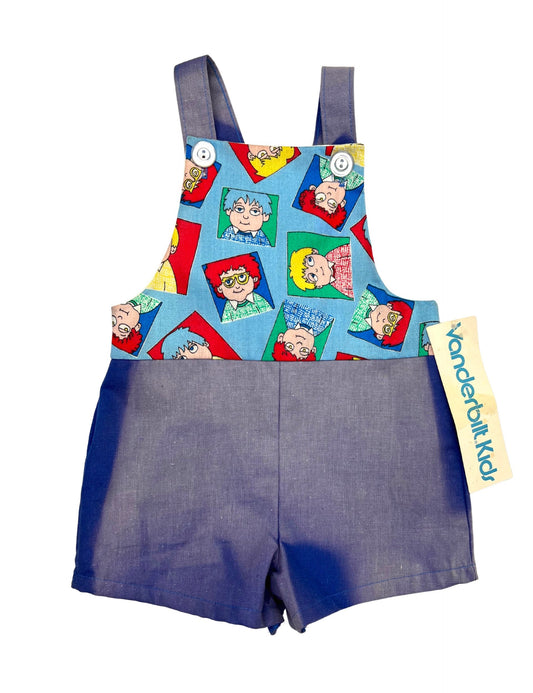 70’s Vanderbilt Kids Cartoon Overalls DEADSTOCK Size 2 Toddler