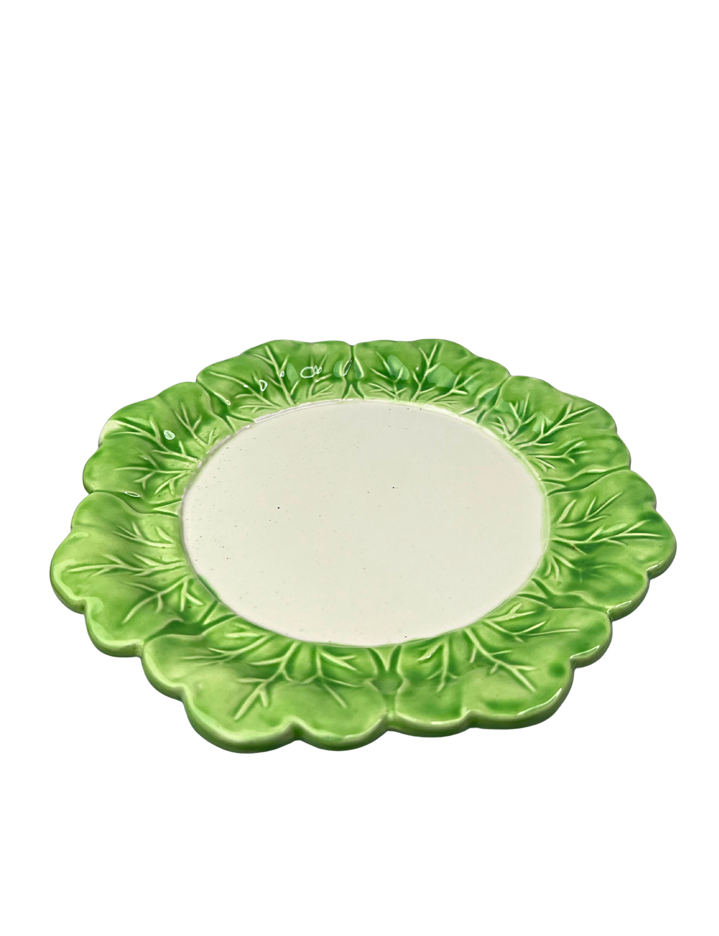 80’s Cabbage Lettuce Leaf Serving Dish 8” x 8”