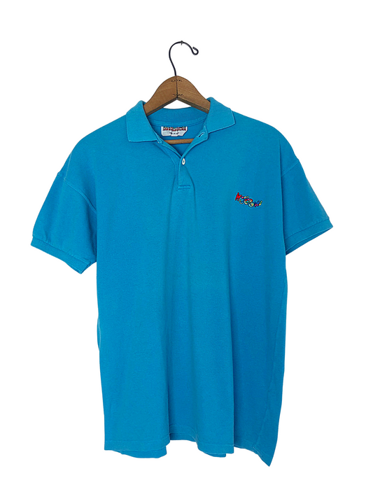 90’s Missoni Rainbow Logo Cotton Polo Size L