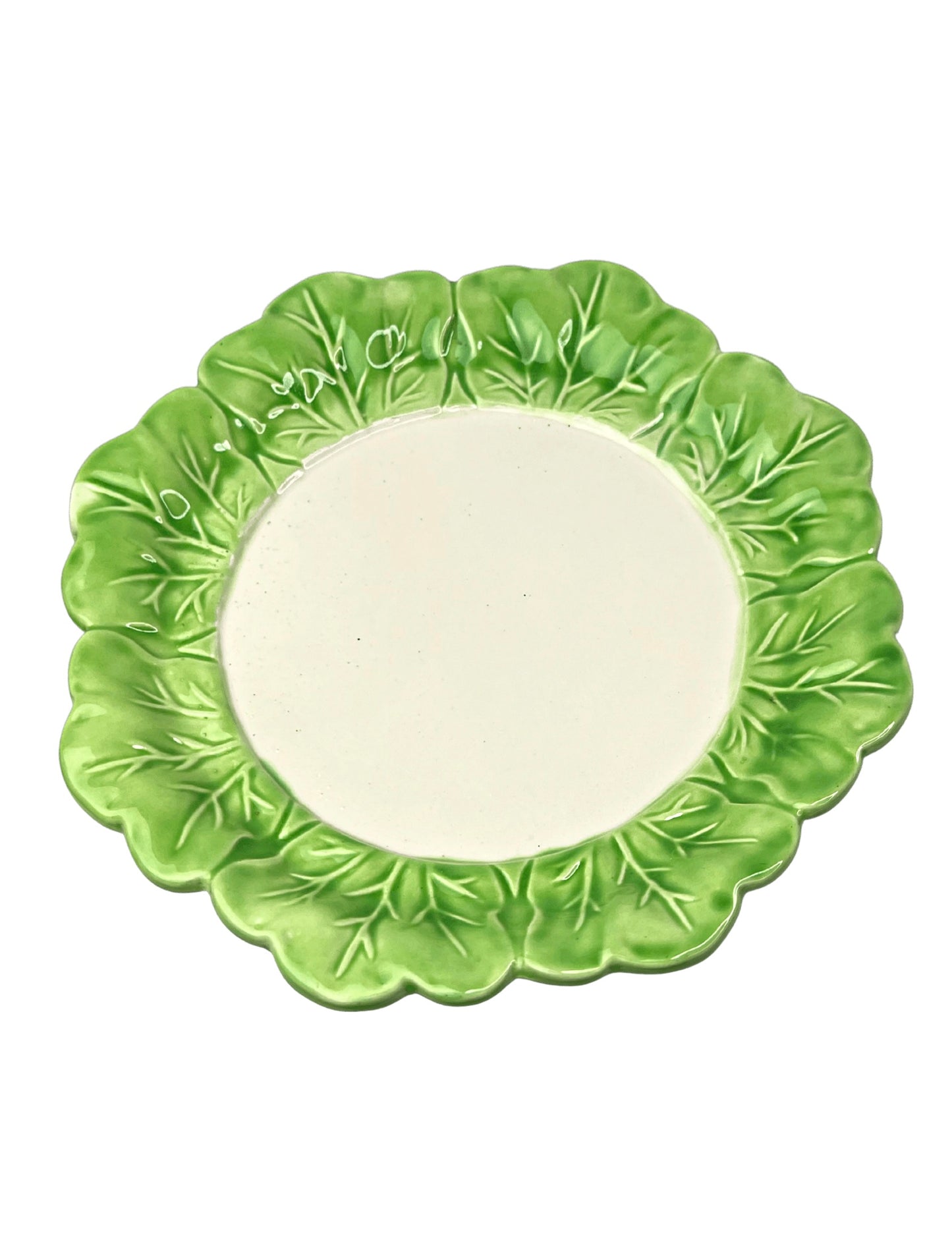 80’s Cabbage Lettuce Leaf Serving Dish 8” x 8”