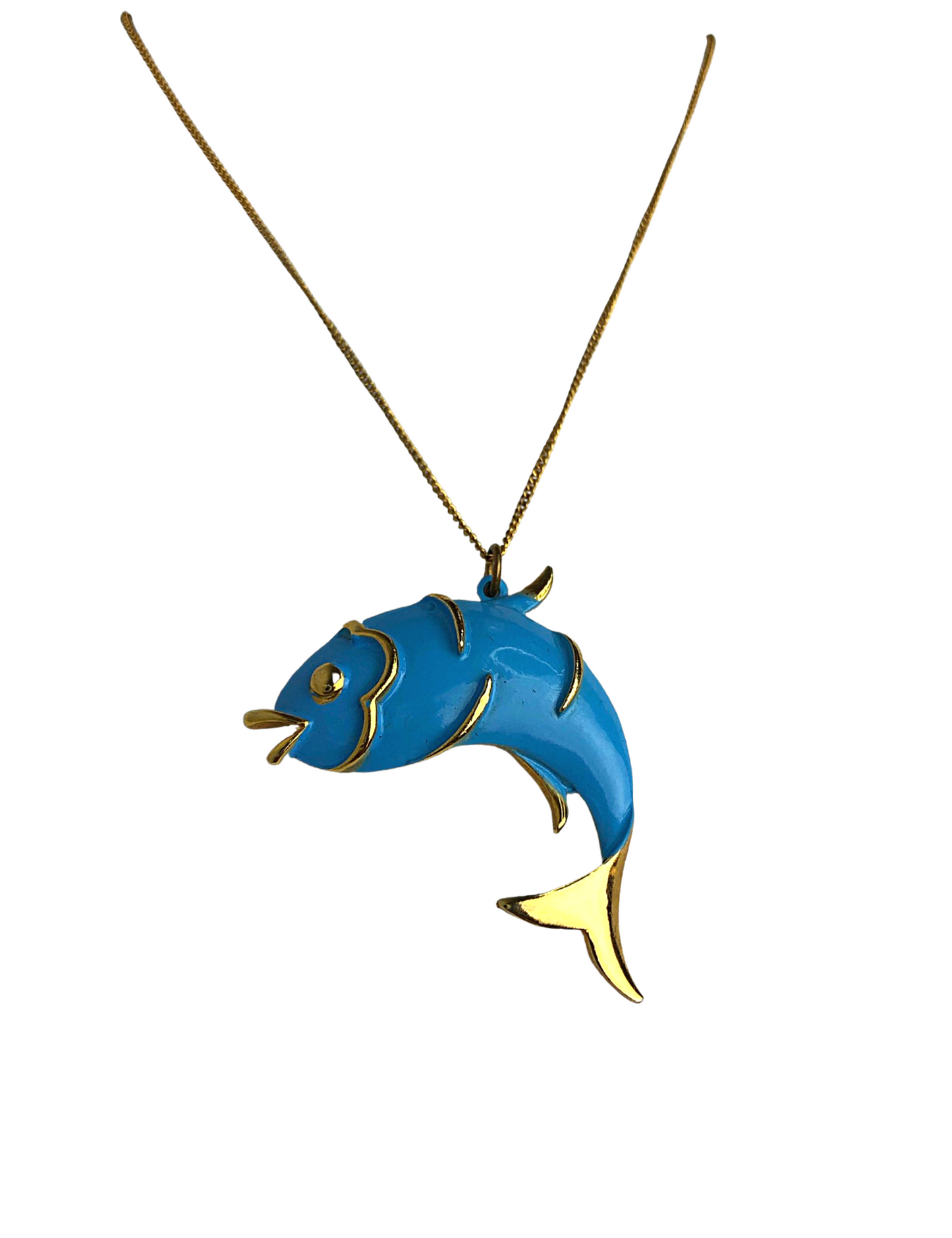 60’s Turquoise Fish Pieces Necklace