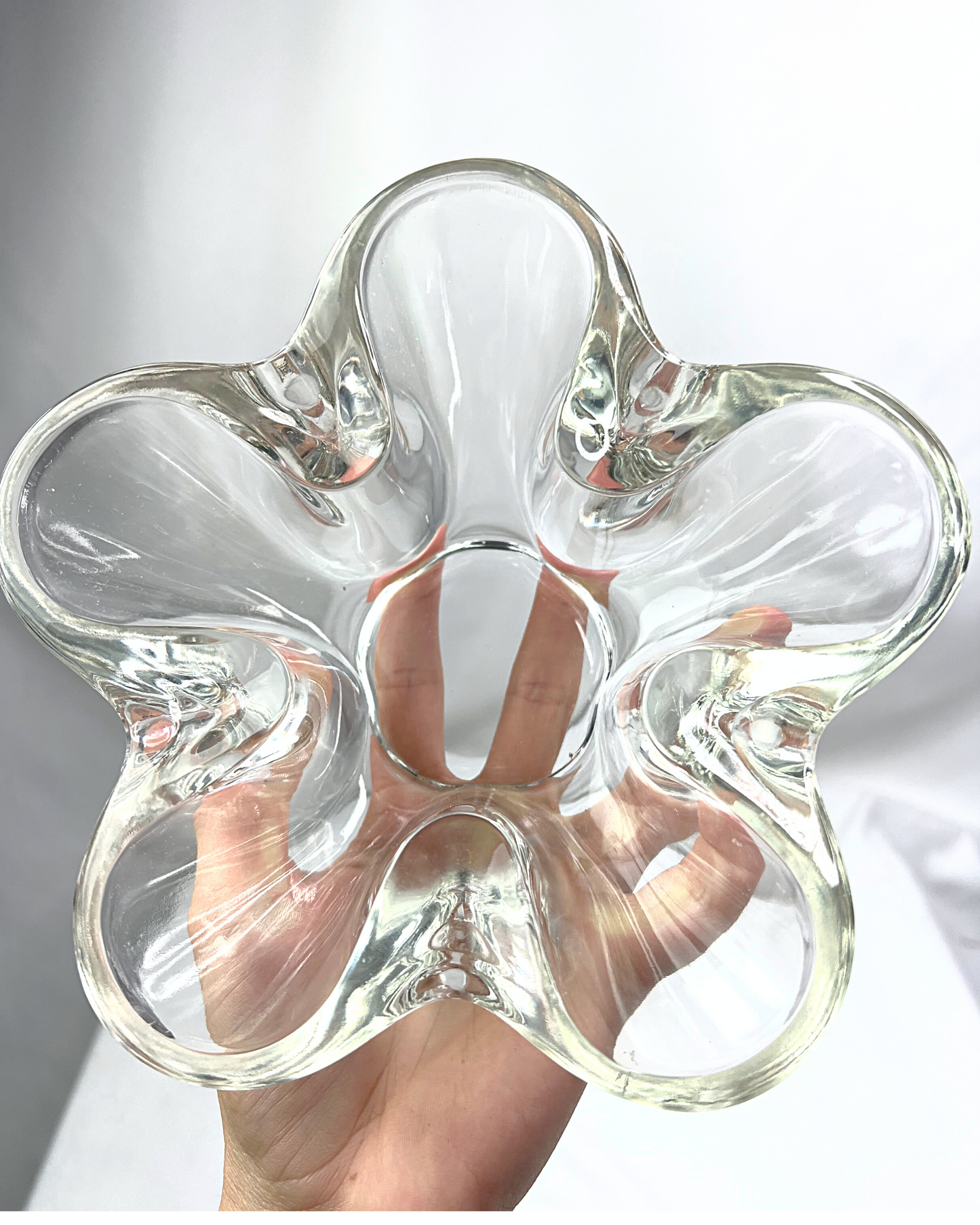 70’s 80’s Clear Flower Bowl