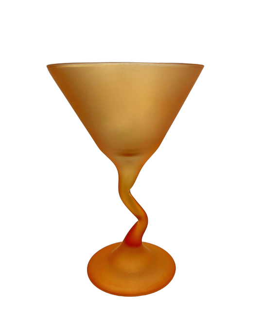 60’s Libbey Glass Frosted Z Stem Martini Glass