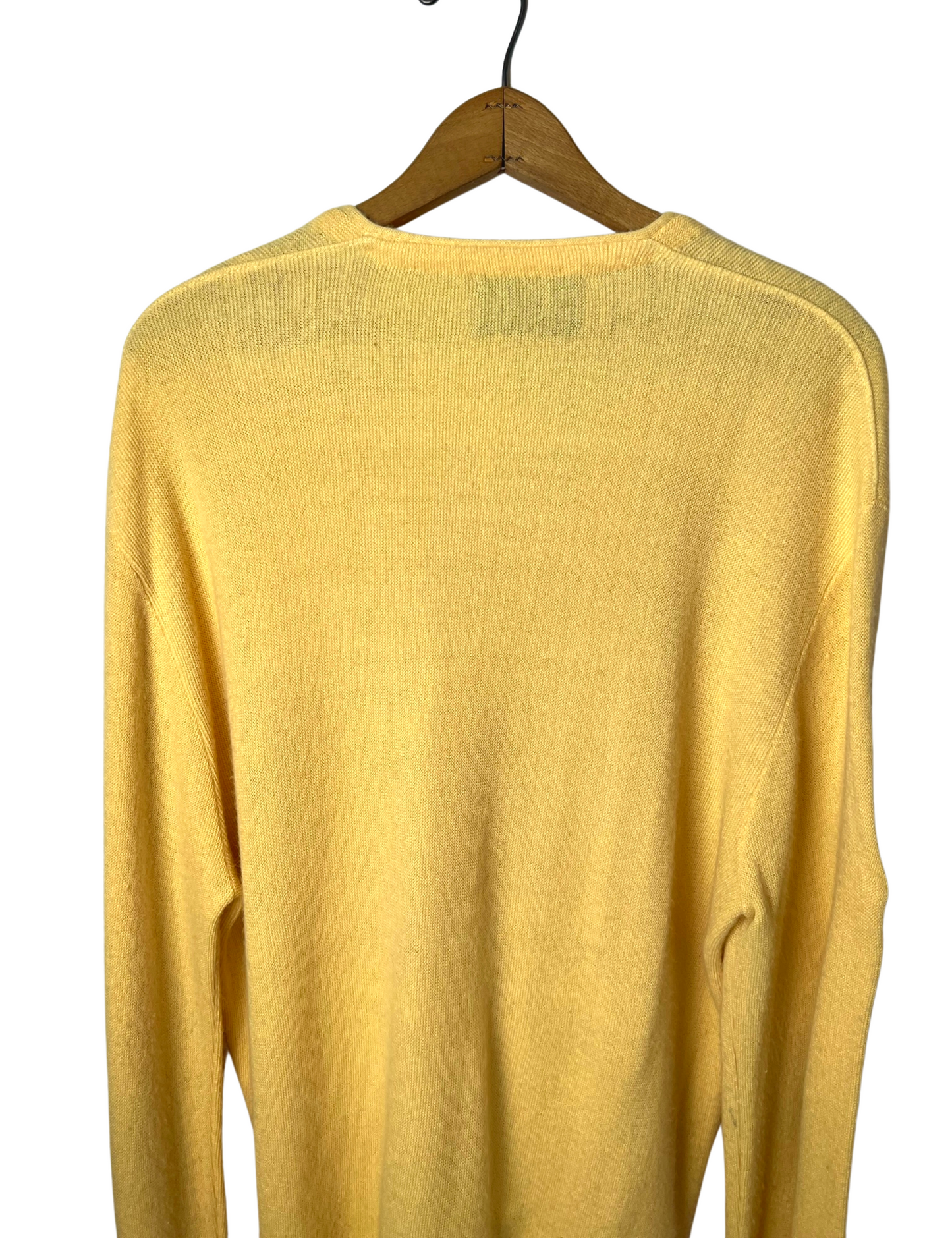 80’s Butter Yellow Arnold Palmer Basic V-Neck Cardigan Sweater