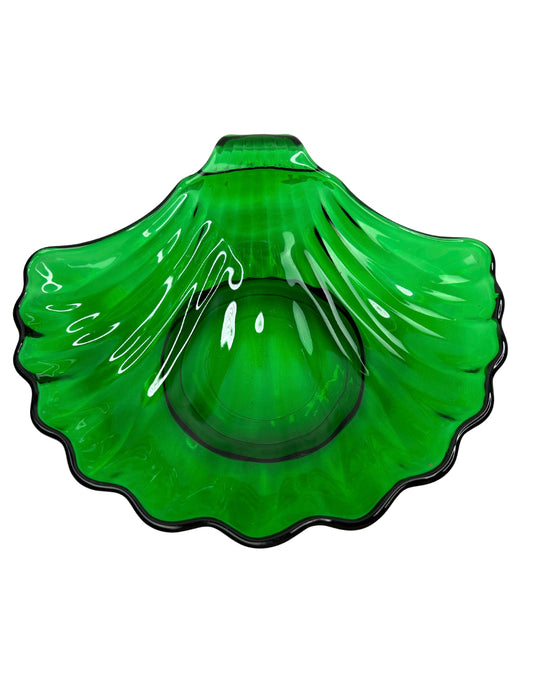 80’s Green Seashell Coastal Catchall Dish
