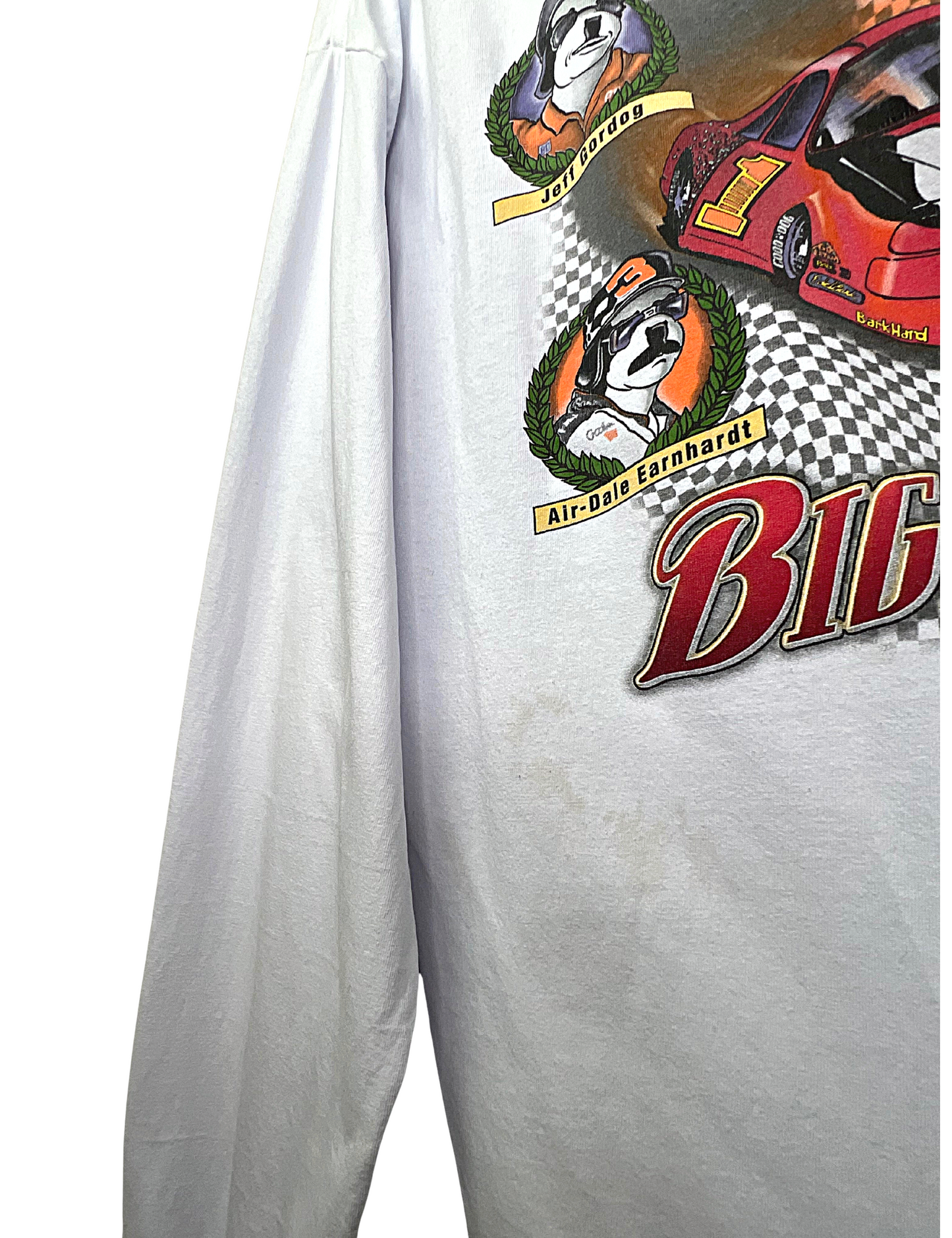 1997 Runnin with the BIG DOGS Racing Race Car NASCAR Jeff Gordog Rusty Walleash Air-Dale Earnhardt Richard Pet Me Long Sleeve Tee