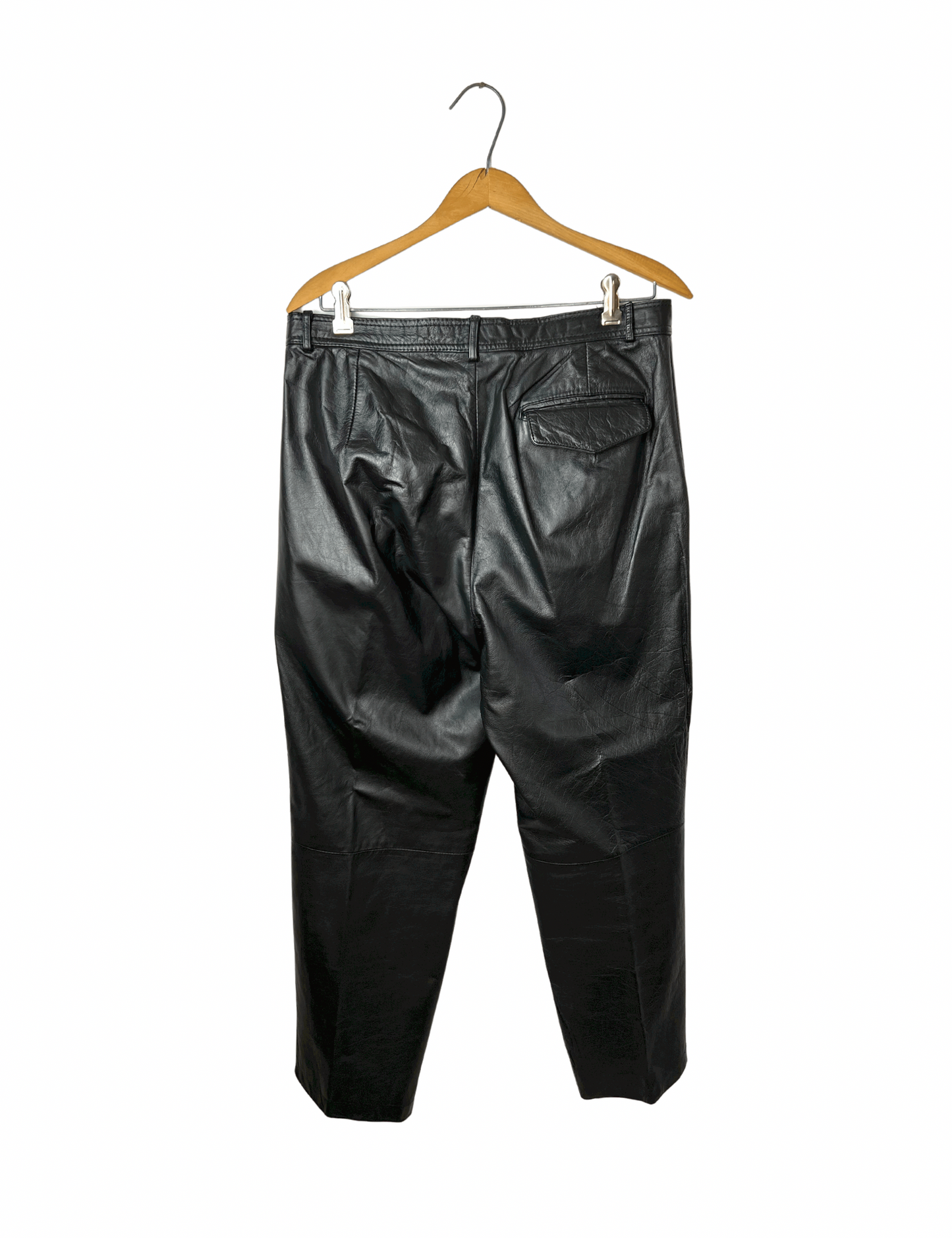Vintage 80’s Black Leather Motorcycle Pant