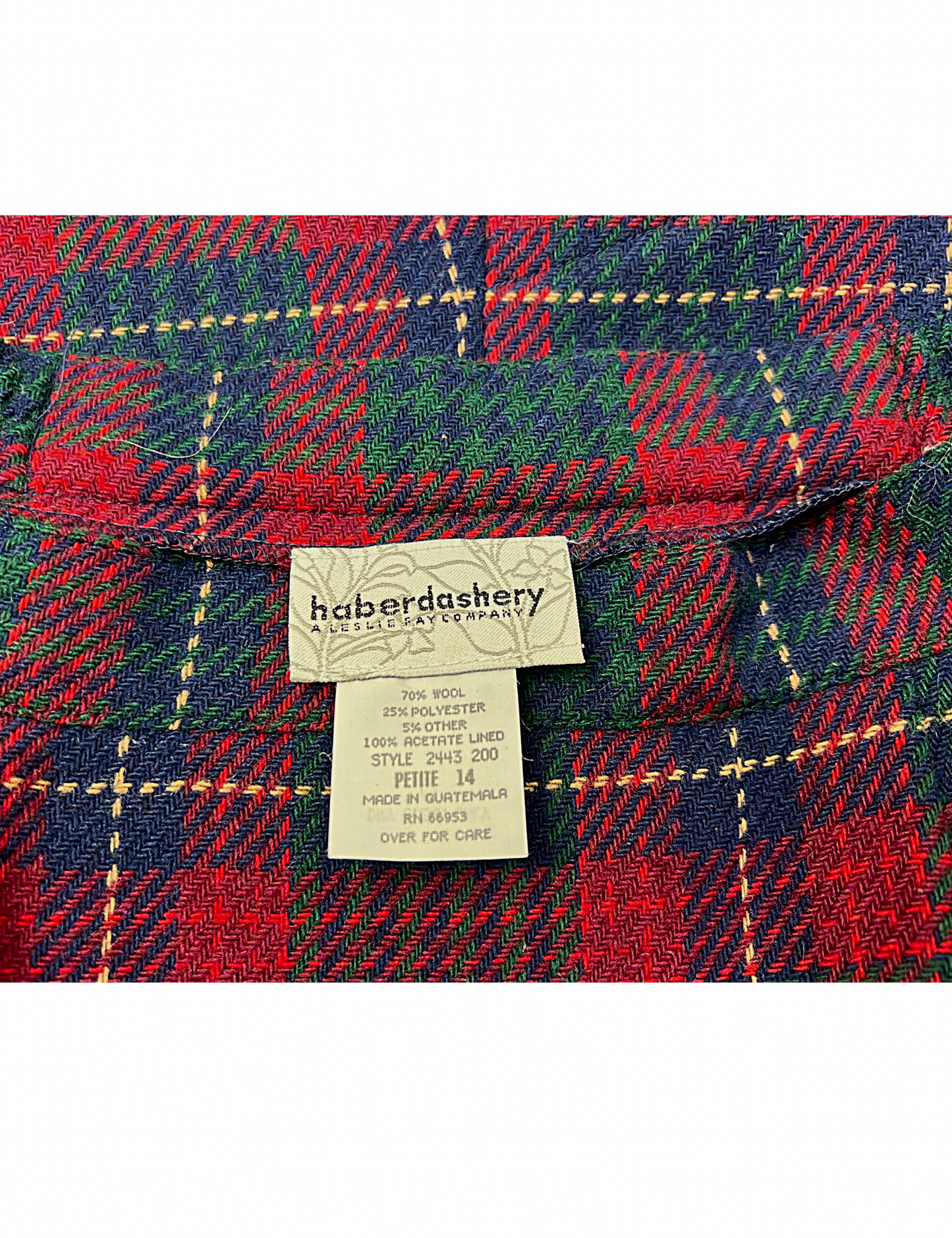 90’s Wool Plaid Pencil Skirt with Pockets Size 10