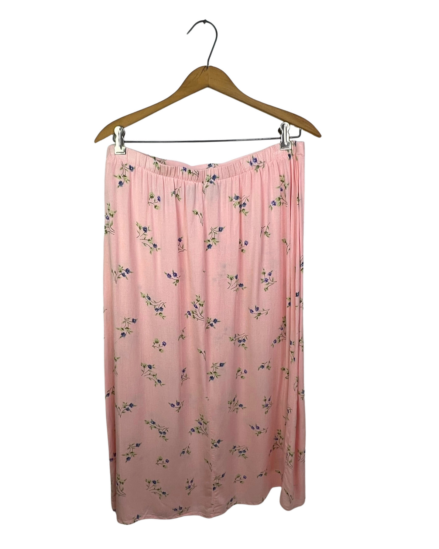 90’s Baby Pink Spring Floral Skirt Size Medium