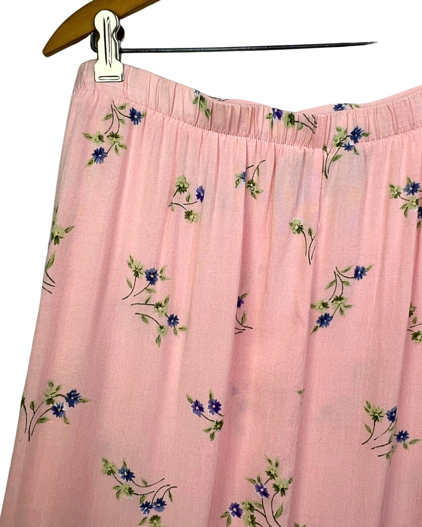 90’s Baby Pink Spring Floral Skirt Size Medium