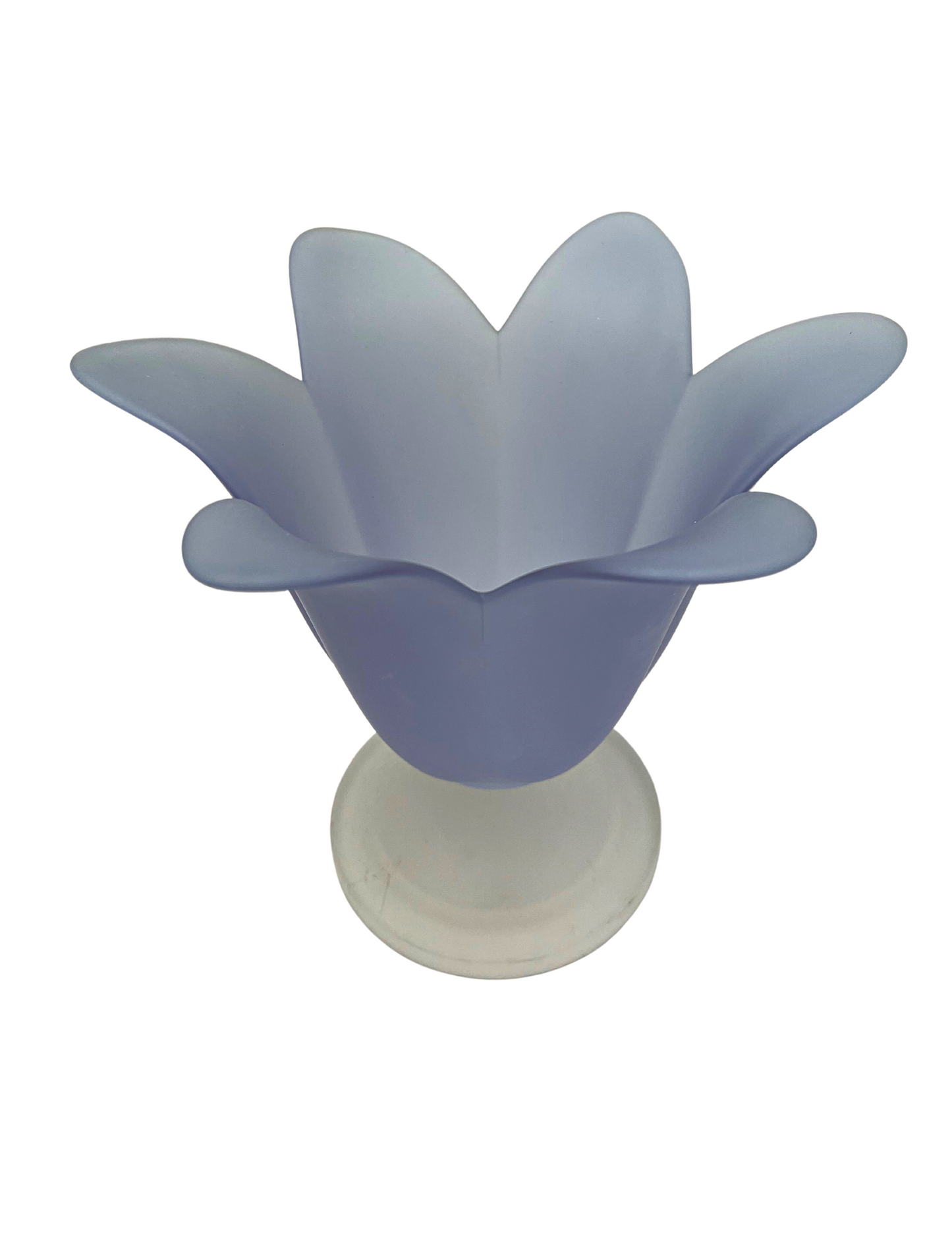 80’s Tulip Frosted Glass Partylite 7” Candle Holder
