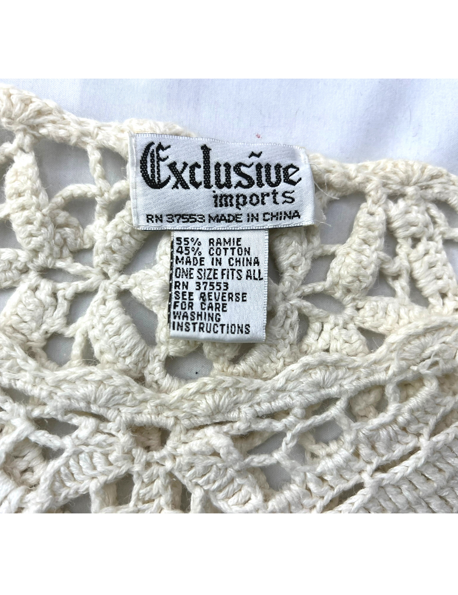 90's Ivory Crochet Macrame Tunic Coverup Sweater – Fresh to Death