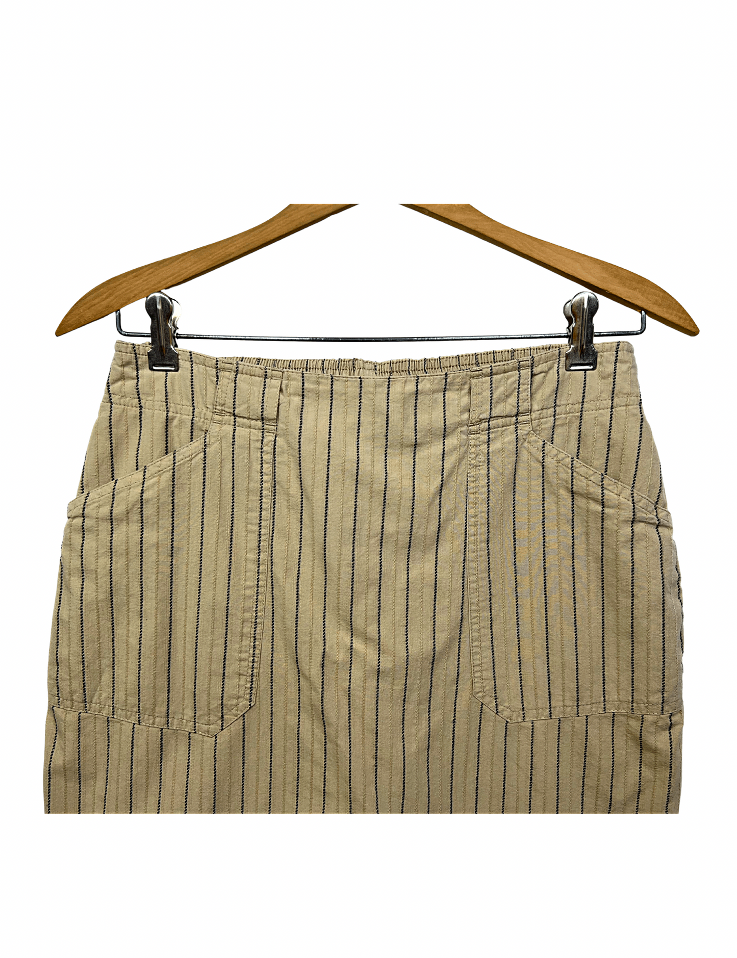 00’s Y2K Khaki Stripe Mini Skort Skirt