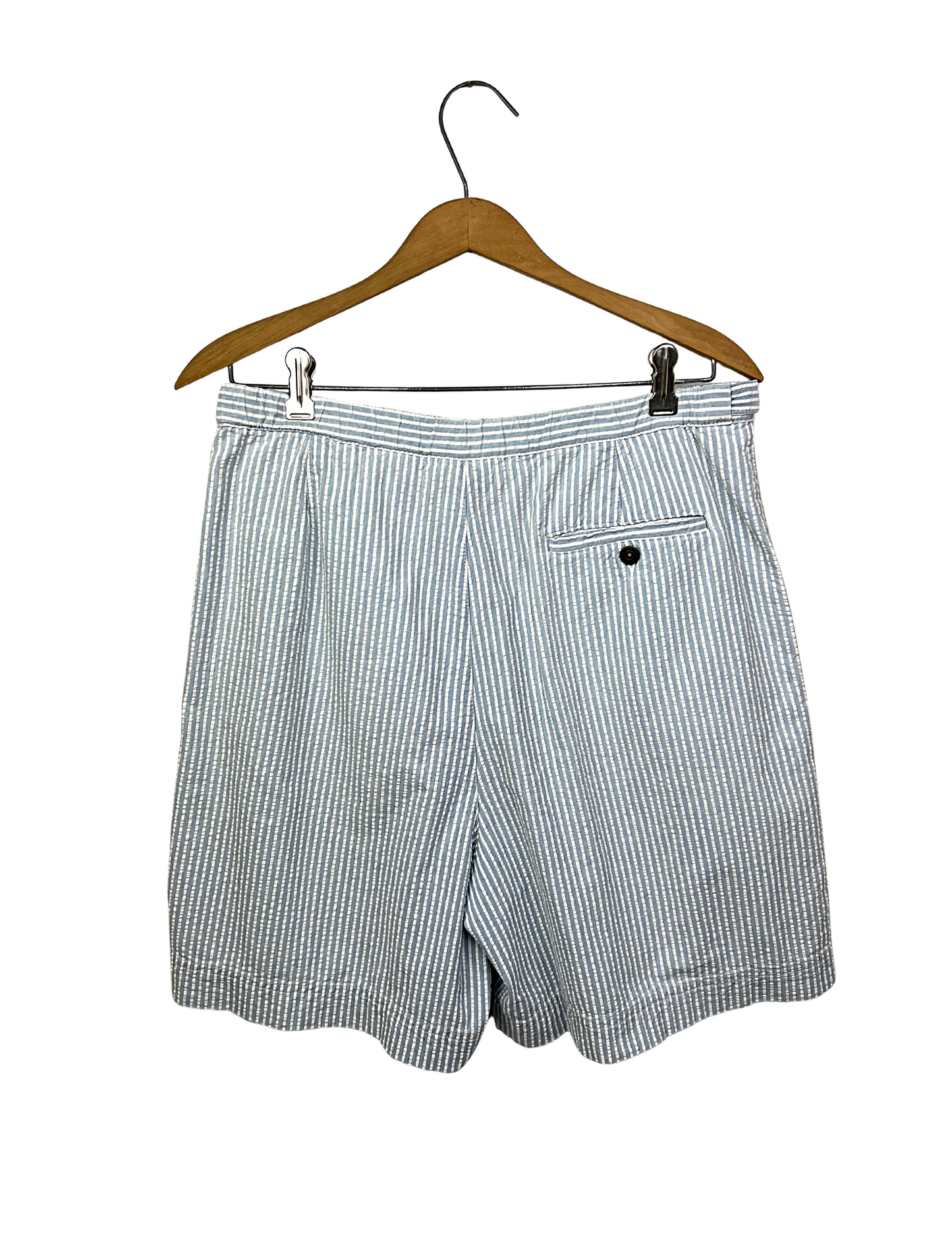 90’s Liz Claiborne Seersucker Pleated 7.5” Shorts Size 12