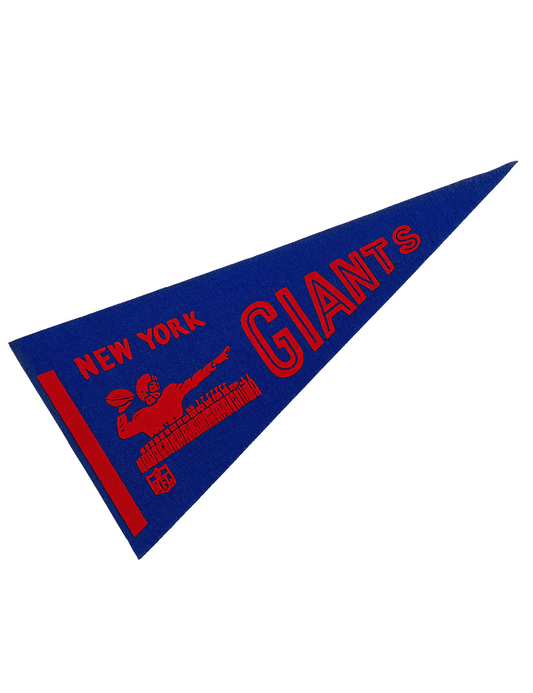 Vintage New York Giants Mini Football Felt Pennant 4.25” x 9”