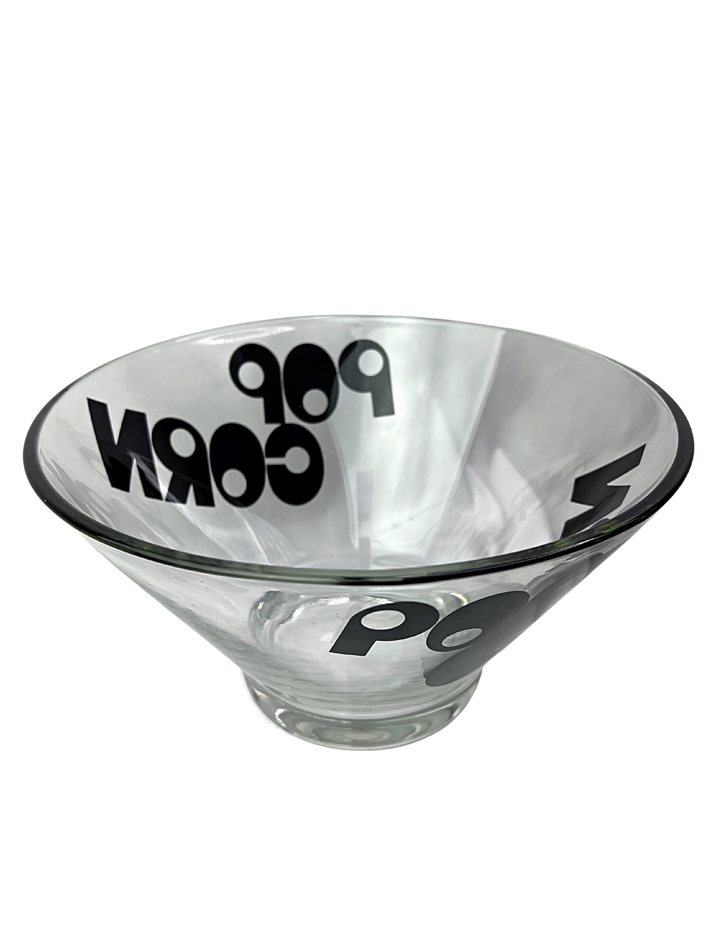 60’s POPCORN Wheaton Glass Large Snack Bowl