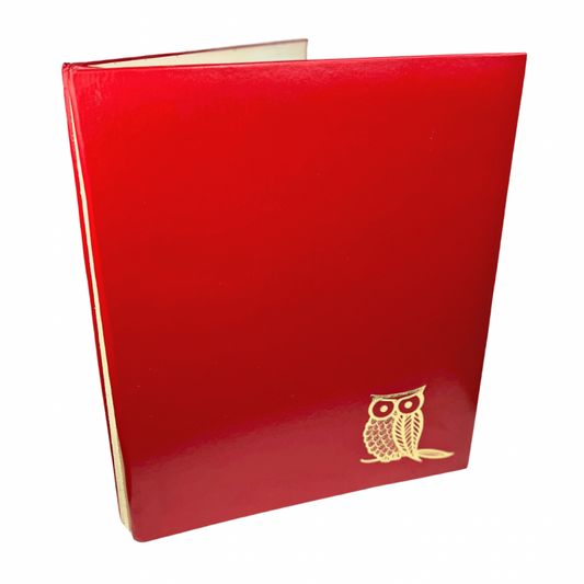 70’s DEADSTOCK Cardstock Owl Scrapbook