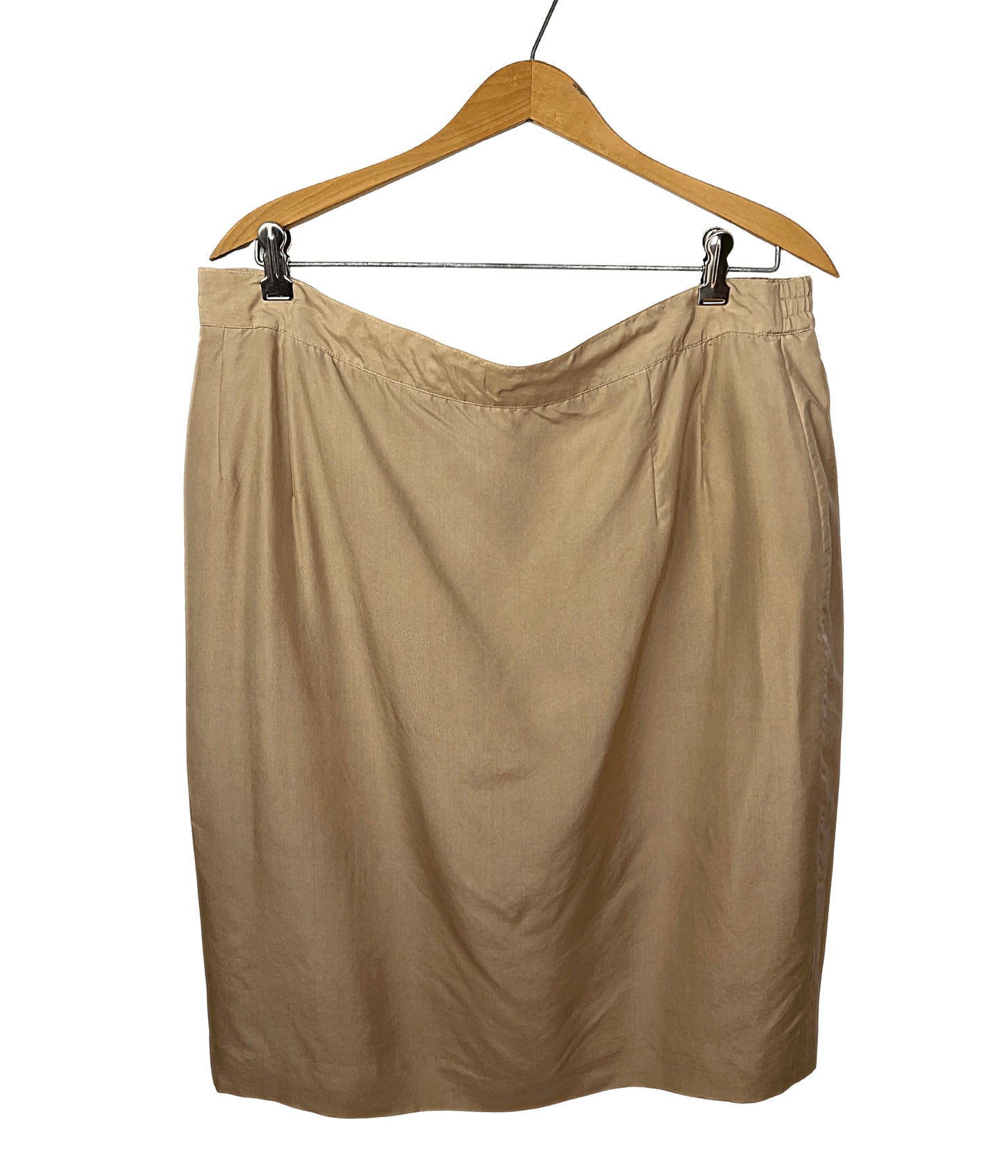 80’s Tan 100% Silk Mini Skirt