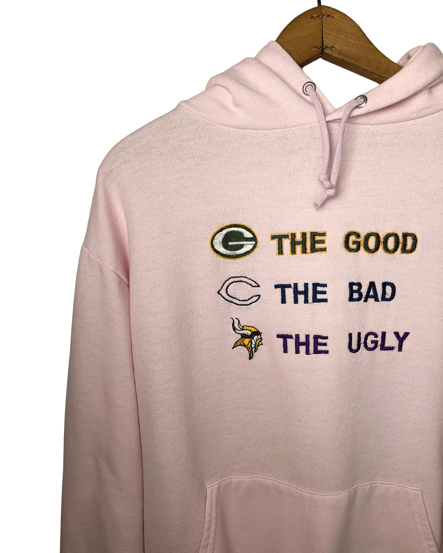 Vintage 90's Packers Bears, Vikings Good Bad Ugly Hoodie Size L
