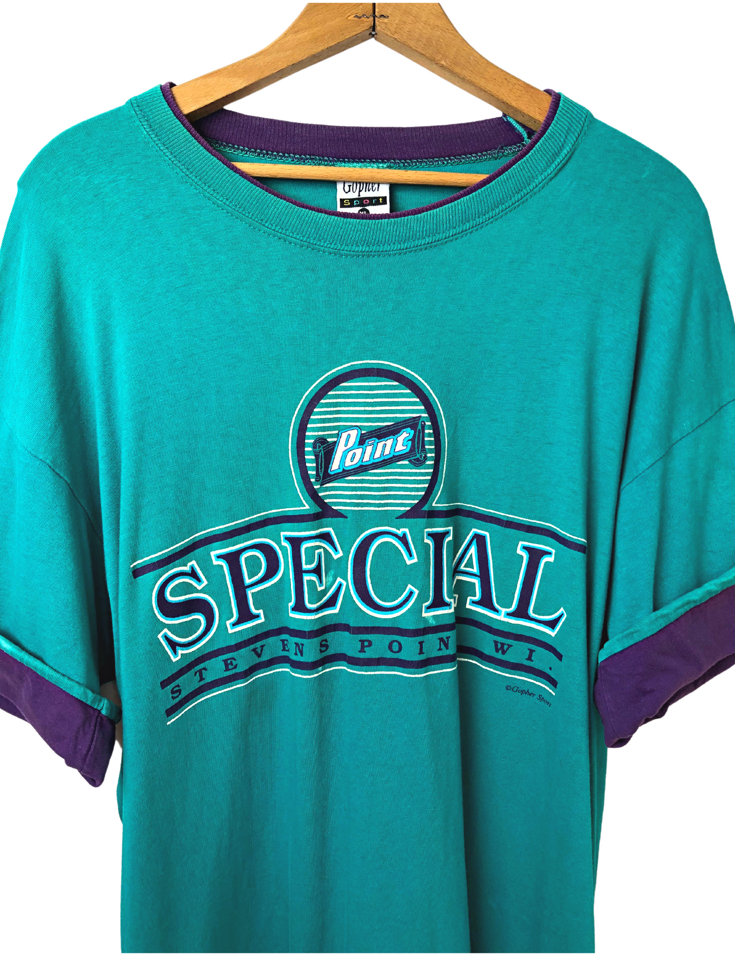 Vintage 80’s Point Special Stevens Point Layered Roll Sleeve T-shirt