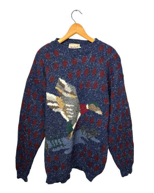 80’s Woolrich Mallard Duck 100% Wool Sweater