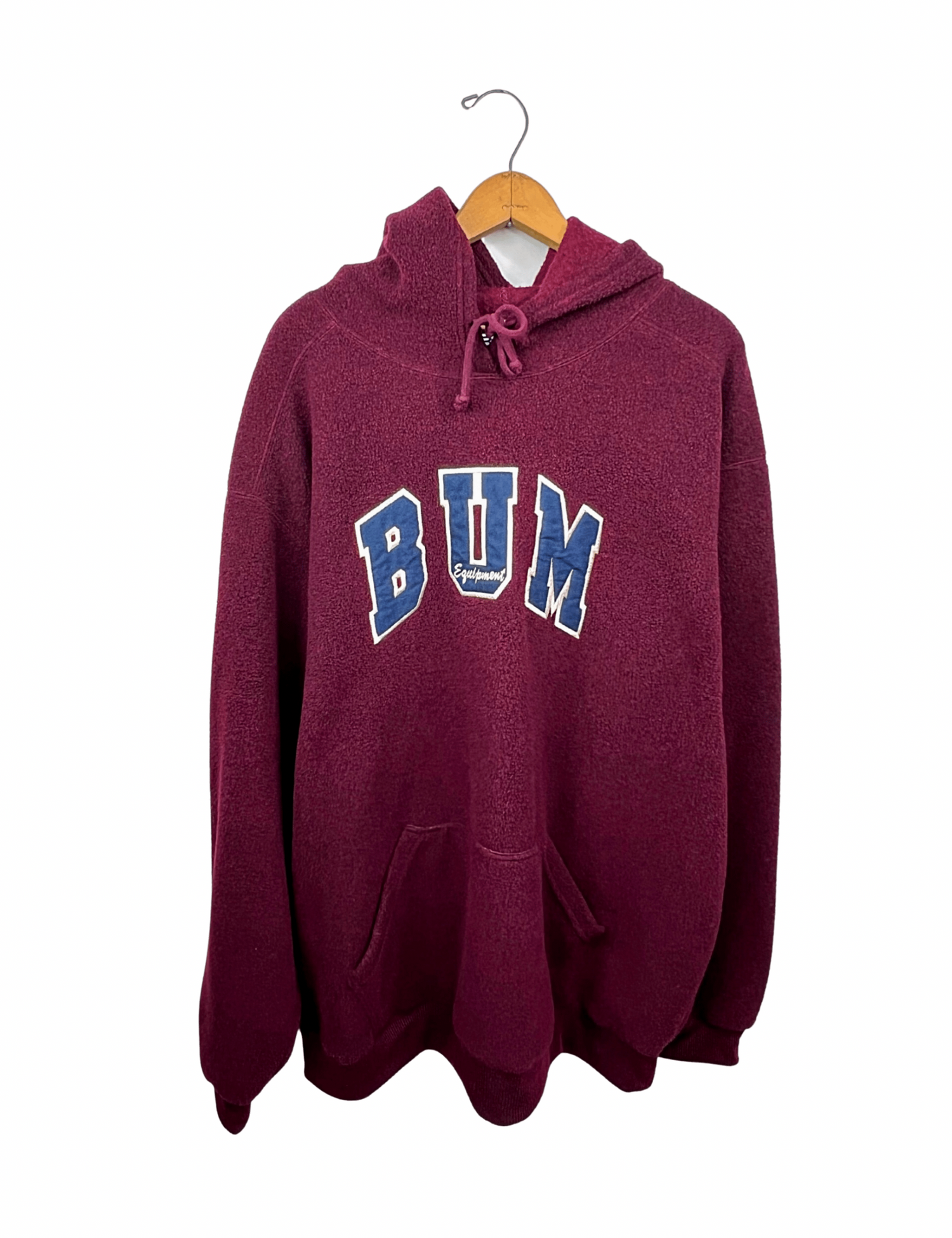 90 s BUM Equipment Fleece Hoodie Sweatshirt Size 1X 2X