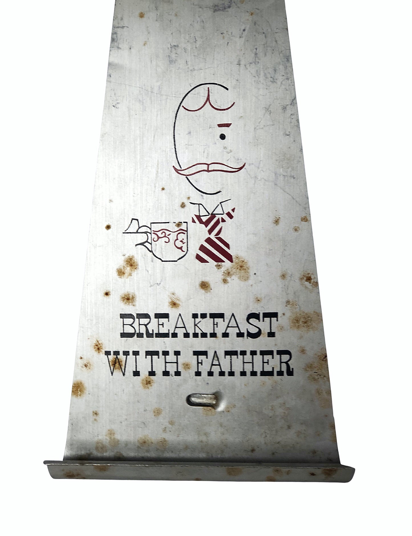50’s Breakfast with Father Metal Newspaper Holder