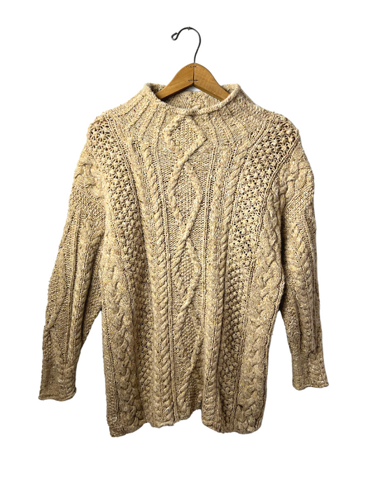 90’s Express Cable Knit Angora Chunky Mockneck Sweater