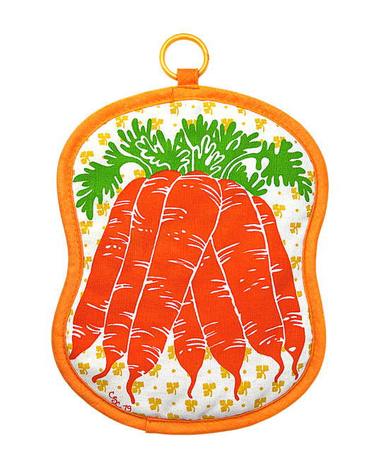 1979 Carrot Vegetable Retro Kitchen Trivet Hot Pad Potholder