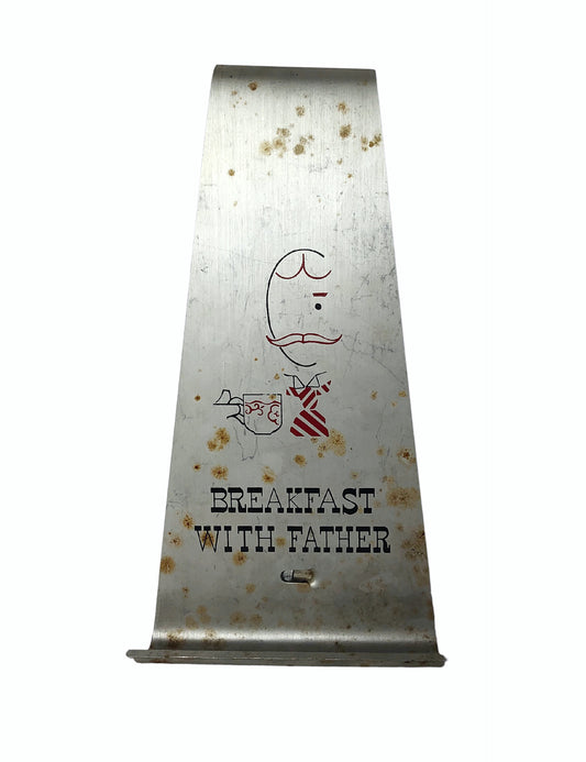 50’s Breakfast with Father Metal Newspaper Holder