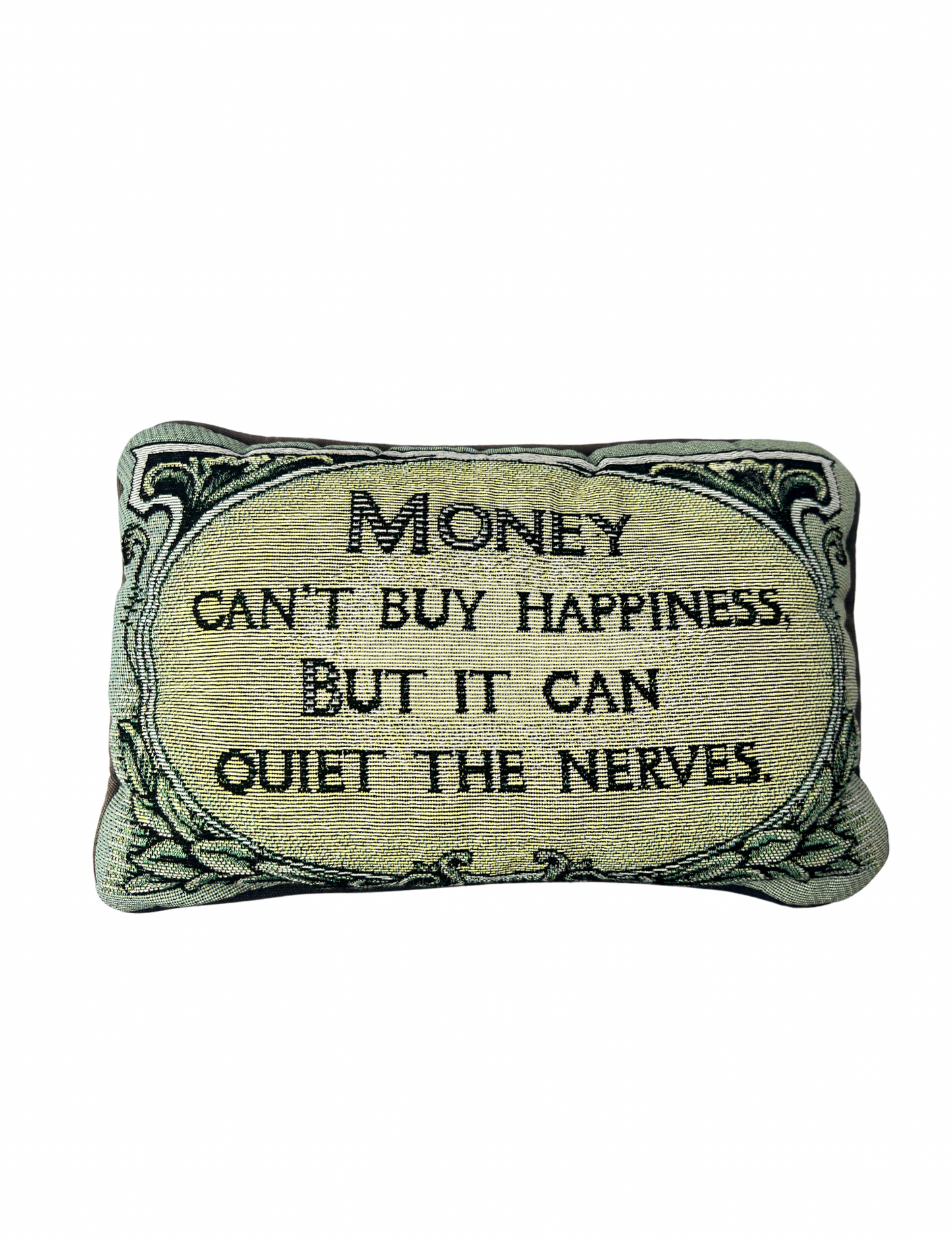 90’s Money Can’t Buy Happiness-But it Can Quiet the Nerves Tapestry Throw Pillow