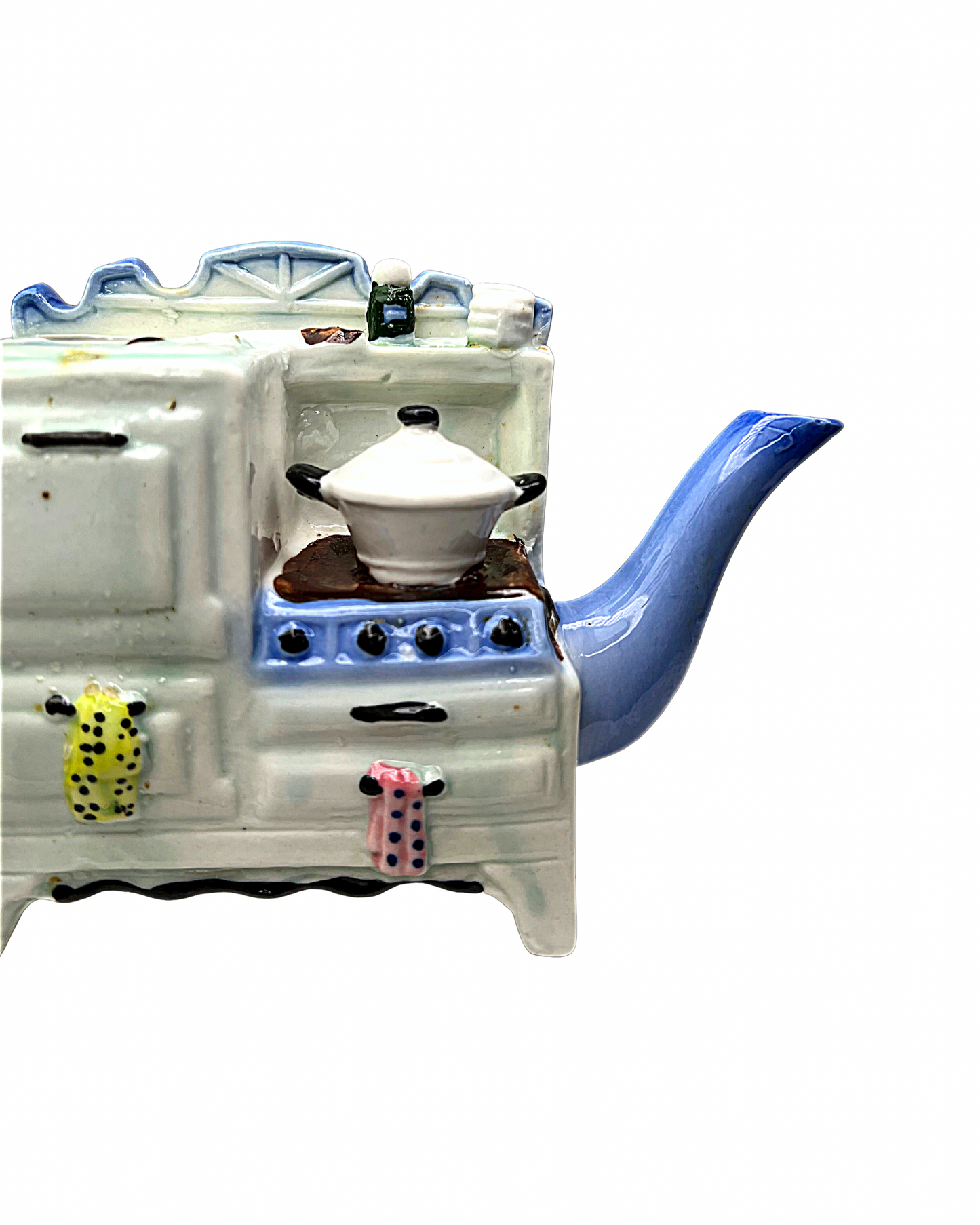 Vintage Stove Oven Ceramic Small Teapot